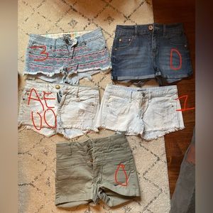 Sizes on pics. No stains, or blemishes. Lightly worn